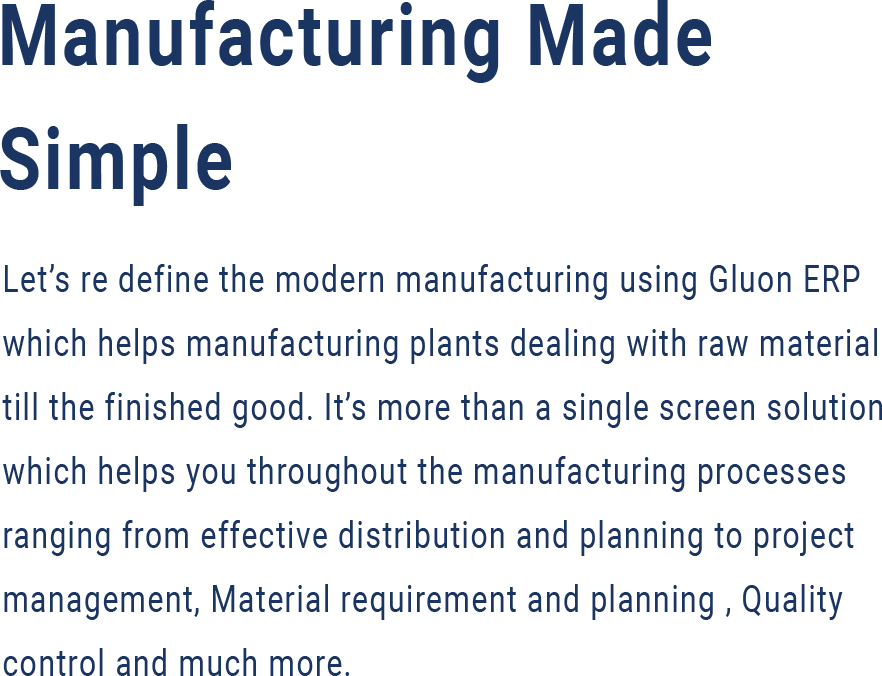 Gluon Manufacturing App – GluonERP Providing the Best ERP System for ...