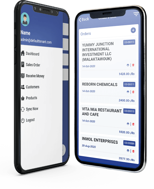 Order booking app of Gluon ERP software. Gluon ERP is the best ERP System in Pakistan, UAE, Saudi Arabia, Africa, Europe, USA